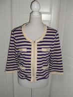 DIDI nieuw paars ecru gestreept vestje vest, maat L, Paars, Maat 42/44 (L), Nieuw, Didi