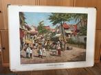 schoolplaat "De Chinese kamp te Batavia " JAVA, Ophalen of Verzenden, Aardrijkskunde