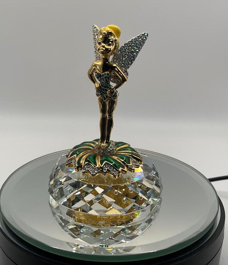 Disney Tinkerbell limited edition kristallen 23k goudverguld, Verzamelen, Swarovski, Zo goed als nieuw, Figuurtje, Ophalen of Verzenden