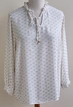MS Mode witte blouse met goud mt. 46, Wit, Maat 46/48 (XL) of groter, Ophalen of Verzenden, Zo goed als nieuw