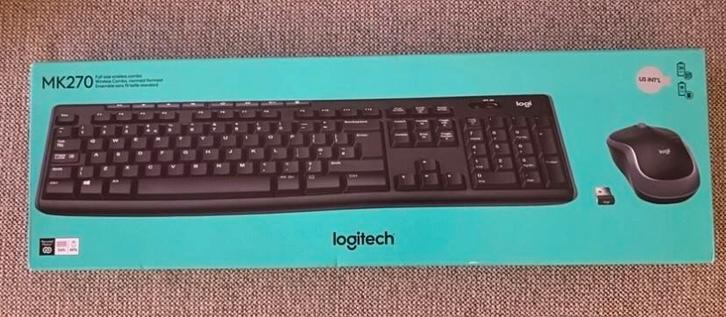 Logitech MK270, Computers en Software, Toetsenborden, Nieuw, Qwerty, Ophalen of Verzenden