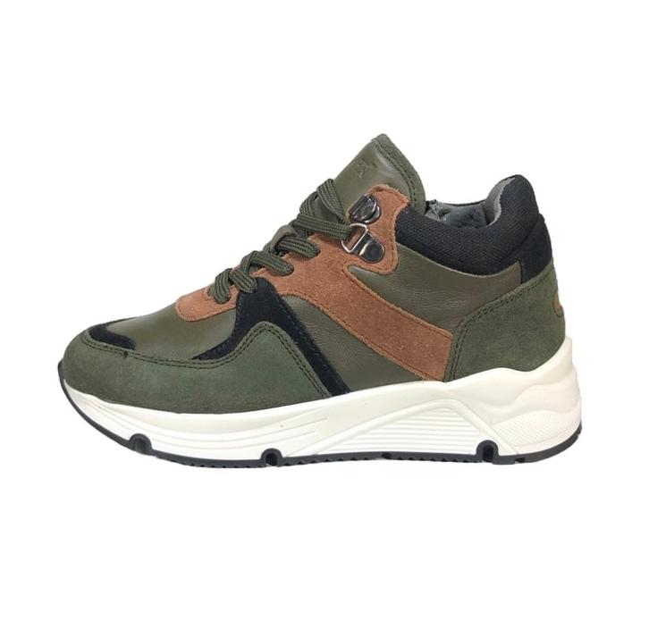 JOPPER maat 36 lerensneaker/rits groen/bruin gratisverzenden, Kinderen en Baby's, Kinderkleding | Schoenen en Sokken, Nieuw, Schoenen