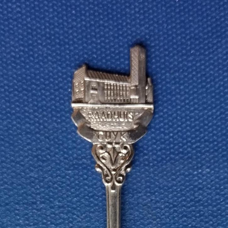 verzilverd lepeltje Raadhuis Cuijk (Nieuwpoort), Antiek en Kunst, Antiek | Bestek, Ophalen of Verzenden