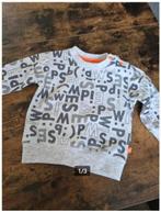 Grijze trui Met letters Maat 68 h4, Kinderen en Baby's, Babykleding | Maat 68, Zeeman, Onbekend, Ophalen of Verzenden, Zo goed als nieuw