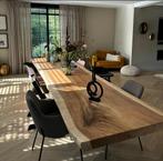 Suar bar- boomstamtafel vergadertafel rond | zelf uitkiezen, Ophalen of Verzenden, Zo goed als nieuw, Rechthoekig, 200 cm of meer