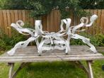 Wit metalen design lamp, Antiek en Kunst, Ophalen