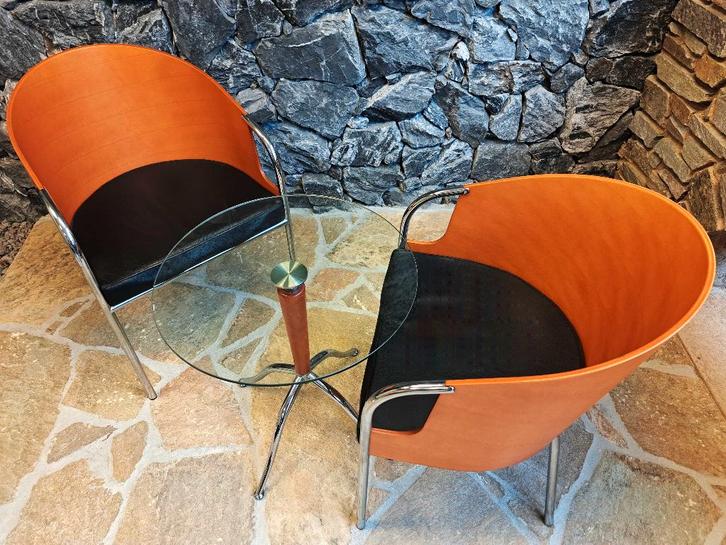 Leuke zithoek, zitje, Huis en Inrichting, Stoelen, Zo goed als nieuw, Twee, Hout, Metaal, Ophalen