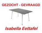 GEZOCHT/GEVRAAGD - Isabella Camping - EETTAFEL - 80x120, Caravans en Kamperen, Kampeermeubelen, Zo goed als nieuw, Campingtafel