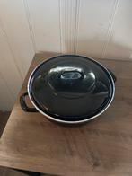 Zwarte Braadpan gebruikt kan nog wel een ronde mee, Overige materialen, Gebruikt, Inductieplaat, Ophalen of Verzenden