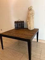 Eikenhouten Bijzettafel – Donkerhout – Goossens, Ophalen, Minder dan 45 cm, Gebruikt, Vierkant