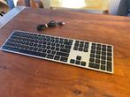Matias FK318LB Mac Toetsenbord keyboard aluminium numeriek, Computers en Software, Toetsenborden, Gebruikt, Multimediatoetsen