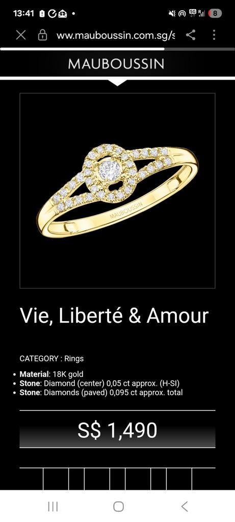 Prachtige Franse Verlovingsring - Zo Goed Als Nieuw!, Sieraden, Tassen en Uiterlijk, Ophalen of Verzenden, Zo goed als nieuw, 17 tot 18