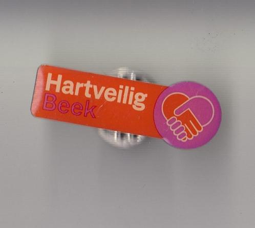 Beek Hartveilig pin, Verzamelen, Speldjes, Pins en Buttons, Gebruikt, Speldje of Pin, Overige onderwerpen, Ophalen of Verzenden
