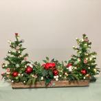 Prachtige grote kerst stuk rood, wit met verlichting 75 cm, Ophalen of Verzenden, Nieuw
