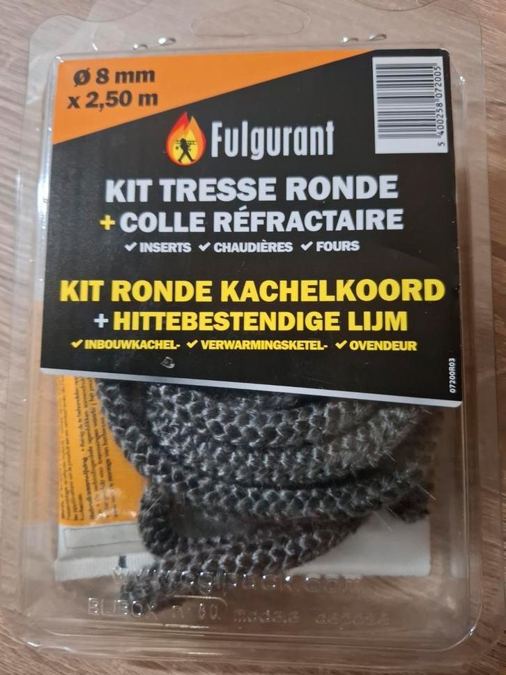 Kachelkoord Fulgurant 8mm + Hittebestendige Lijm, Doe-het-zelf en Verbouw, Verwarming en Radiatoren, Nieuw, Overige typen, Minder dan 30 cm
