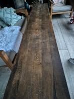 Hout bank X- poten, Huis en Inrichting, Tafels | Eettafels, Ophalen, Minder dan 50 cm, Gebruikt, Eikenhout