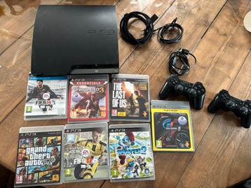 Zeer complete playstation 3 met veel spellen en controllers beschikbaar voor biedingen