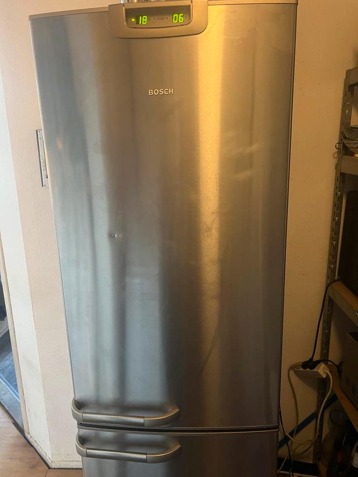 Bosch | Koelkast | Vriesvak | RVS |, Witgoed en Apparatuur, Koelkasten en IJskasten, Gebruikt, Met vriesvak, 150 tot 200 liter
