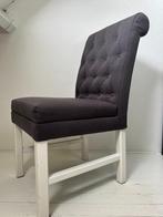 Eetkamerstoelen (6x) kleur leisteen grijs, Ophalen, Hout, Gebruikt, Landelijk