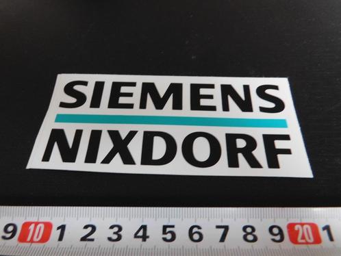 sticker computer logo SIEMENS NIXDORF 1128*, Verzamelen, Stickers, Zo goed als nieuw, Bedrijf of Vereniging, Ophalen