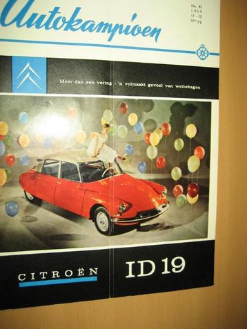 AK 1959 42 Citroën ID19 De Franse Autotypen Ford Conxul 1700 beschikbaar voor biedingen