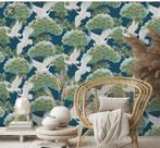 Luxe blauw behang van Coordonné (Küren Blue), Huis en Inrichting, Stoffering | Behang, Ophalen of Verzenden, 10 tot 25 m², Wit