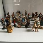 Vintage kerststal beeldjes van kunststof, Ophalen, Gebruikt