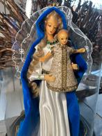 Mooie Madonna met Kind - Vintage Beeld -onder hoge stolp, Ophalen