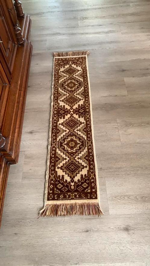 Vintage zgan pluchen Smyrna Dressoir Loper kleed orig ja 60, Huis en Inrichting, Stoffering | Tapijten en Kleden, Zo goed als nieuw