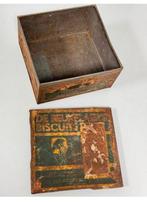 Antiek verroest blik blikken trommel De Beukelaer's Biscuits, Verzamelen, Blikken, Ophalen of Verzenden, Gebruikt, Overige