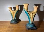 Vintage antiek Art Deco gipsen kandelaars 1900-1920.404, Ophalen