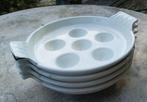 LE CREUSET? 4x gietijzer slakkenschaal escargot (G155), Huis en Inrichting, Gietijzer, Overige typen, Ophalen of Verzenden, Zo goed als nieuw