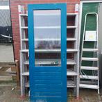 Harthouten buitendeur met dubbelglas, Ophalen, Gebruikt, 80 tot 100 cm, Buitendeur