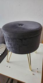 Poef met opbergruimte te koop (zgan), Ophalen, Minder dan 50 cm, Rond, Minder dan 50 cm