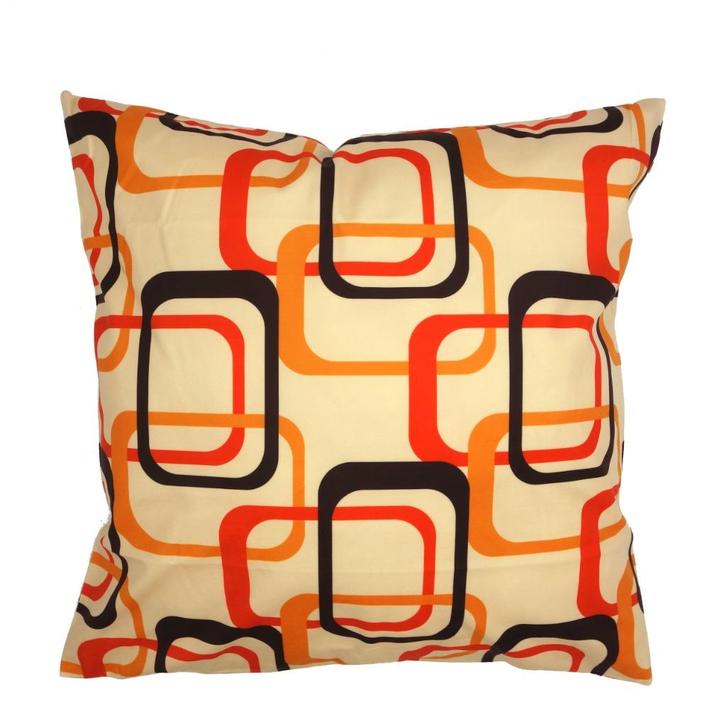 Retro kussenhoes Wallace beige 45 x 45 cm, Huis en Inrichting, Woonaccessoires | Kussens, Nieuw, Beige, Vierkant, Verzenden