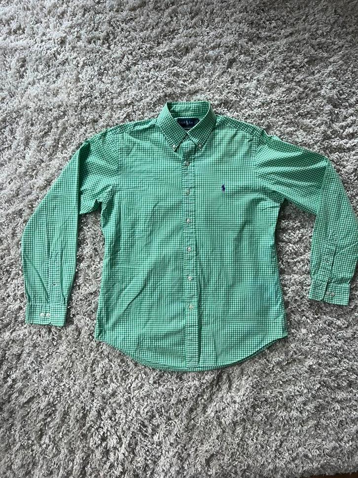 Ralph Lauren Overhemd – Groen geruit – Maat M, Kleding | Heren, Overhemden, Zo goed als nieuw, Halswijdte 39/40 (M), Groen, Ophalen of Verzenden