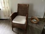 Stoel fauteuil rotan vintage, Ophalen, Zo goed als nieuw, Minder dan 75 cm, 50 tot 75 cm