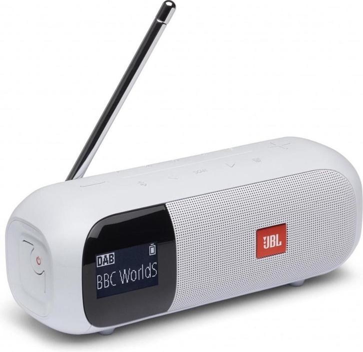 JBL Tuner 2 - Draagbare DAB+ Radio Met Bluetooth - Wit, Audio, Tv en Foto, Radio's, Nieuw, Ophalen of Verzenden
