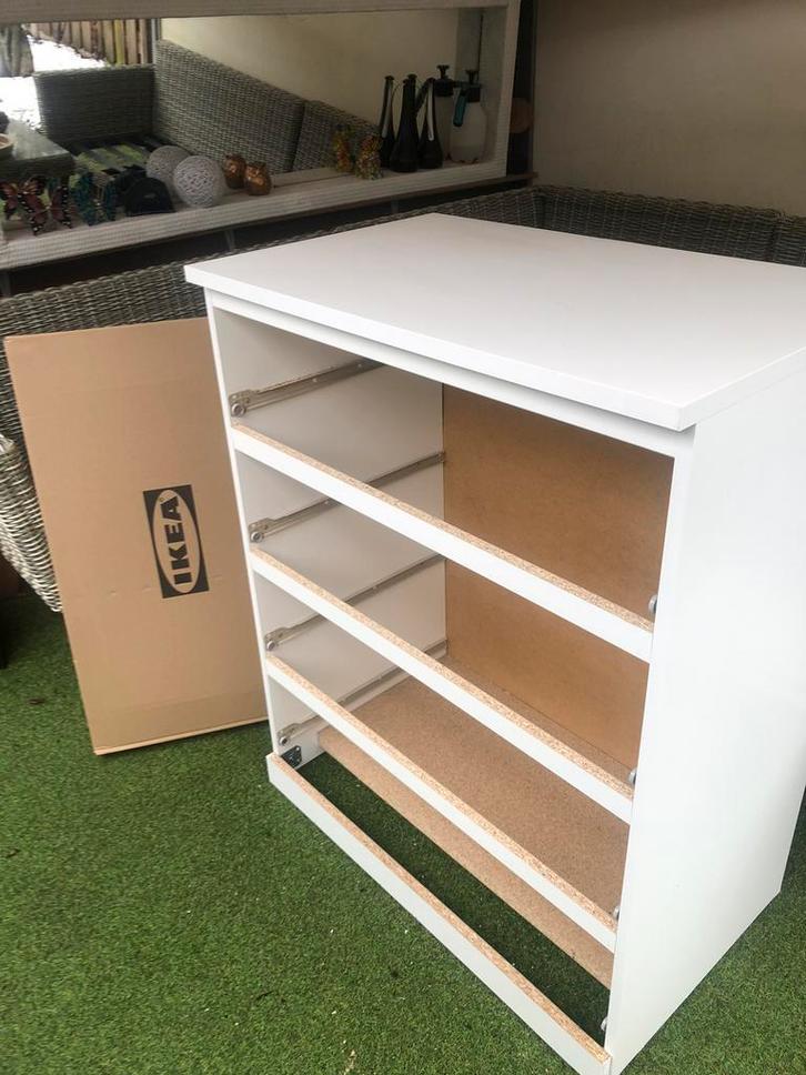 Malm 4 laden kast, Huis en Inrichting, Woonaccessoires | Prullenbakken, Zo goed als nieuw, Kunststof, Minder dan 50 cm, 40 liter of meer