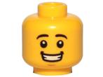 Lego Space Gezicht, Yellow Minifigure, Head Black Eyebrows,, Ophalen of Verzenden, Nieuw, Losse stenen, Lego