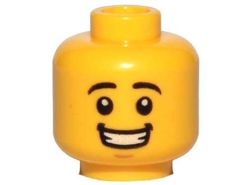 Lego Space Gezicht, Yellow Minifigure, Head Black Eyebrows,, Kinderen en Baby's, Speelgoed | Duplo en Lego, Nieuw, Lego, Losse stenen