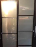 Kastdeur Ikea Pax 2 deuren 50x195cm zwart bruin melk glas, Huis en Inrichting, Kasten | Kledingkasten, Ophalen, 50 tot 100 cm