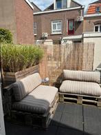 GRATIS palletbanken + kussens, Tuin en Terras, Ophalen, Gebruikt