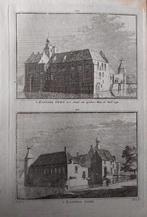 227-228 / Kasteel Oyen in Ampt tusschen Maas en Waal Gravure, Antiek en Kunst, Ophalen of Verzenden