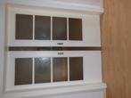 Ouderwetse jaren 30 schuifdeuren met Melkglas- Set van 2, Doe-het-zelf en Verbouw, Deuren en Horren, Gebruikt, Binnendeur, Ophalen of Verzenden