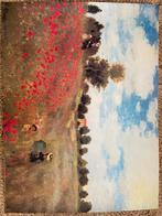 Print van Claude Monet Veld met Klaprozen bij Argenteuil, Rechthoekig Staand, Deurposter of groter, Ophalen of Verzenden, Zo goed als nieuw