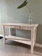 Houten side-table, Gebruikt, Ophalen of Verzenden, Grenenhout, 25 tot 50 cm