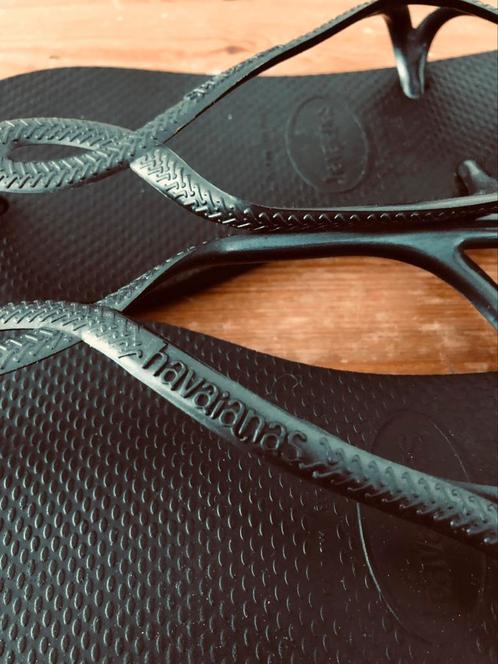 Gave zwarte Havaianas sandaal/slipper, maat 37/8, Kinderen en Baby's, Kinderkleding | Schoenen en Sokken, Zo goed als nieuw, Meisje