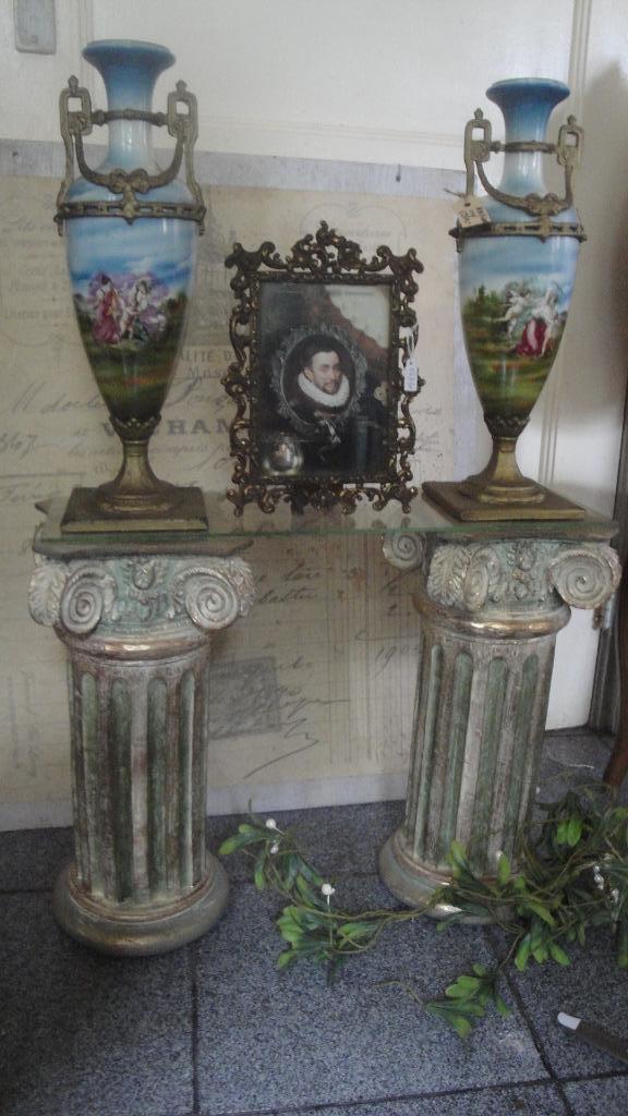 2 hogere zuiltjes house of baroque, Antiek en Kunst, Curiosa en Brocante, Ophalen of Verzenden