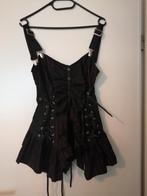 gothic corset topje, maat S, Zwart, Ophalen of Verzenden, Zo goed als nieuw, Maat 36 (S)